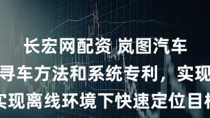 长宏网配资 岚图汽车申请离线寻车方法和系统专利，实现离线环境下快速定位目标车辆位置