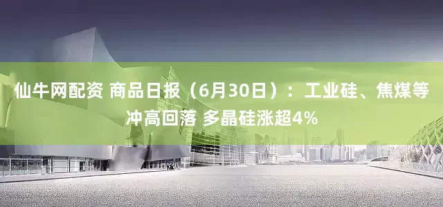 仙牛网配资 商品日报（6月30日）：工业硅、焦煤等冲高回落 多晶硅涨超4%